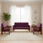 Wooden Sofa Set (3x3) 5 Seater Sofa - Alcacia Wood