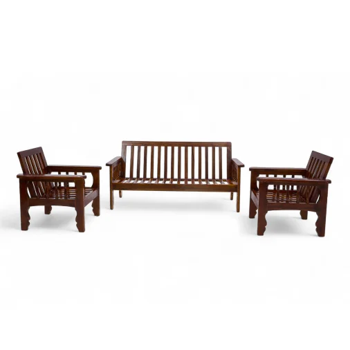 Wooden Sofa Set (Mset) 5 Seater Sofa - Alcacia Wood