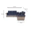 Bentley Corner Sofa Set 2+2+1+corner Sofa