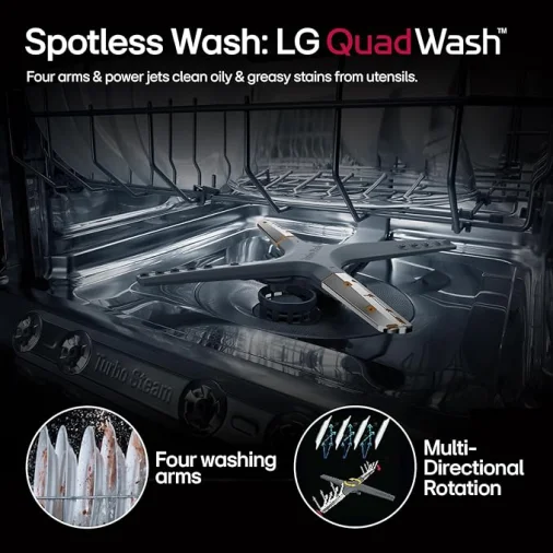 Lg D.W DFB424FP.PZ Dish Washer - Platinum Silver