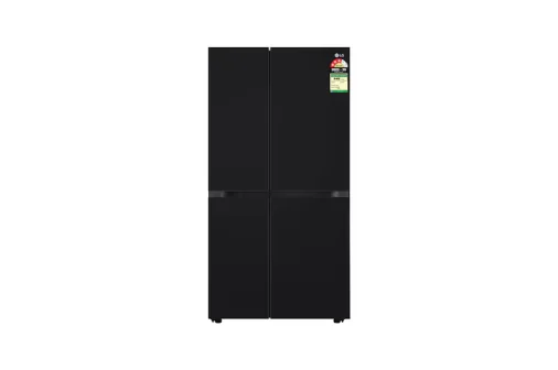 LG B257 DBM3 3-Star (BEE) Side-By-Side, Frost-Free Refrigerator - 650 Litres Total, Black Mirror (Glass Door)