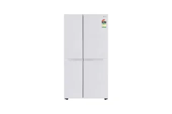 LG B257 DLW3 3-Star (BEE) Side-By-Side, Frost-Free Refrigerator - 650 Litres, Linen White (Premium Glass Door)