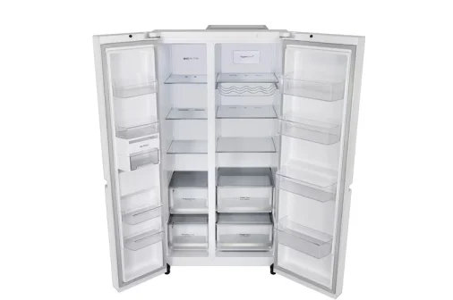 LG B257 DLW3 3-Star (BEE) Side-By-Side, Frost-Free Refrigerator - 650 Litres, Linen White (Premium Glass Door)