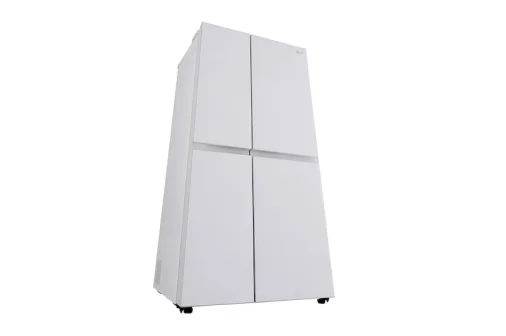 LG B257 DLW3 3-Star (BEE) Side-By-Side, Frost-Free Refrigerator - 650 Litres, Linen White (Premium Glass Door)