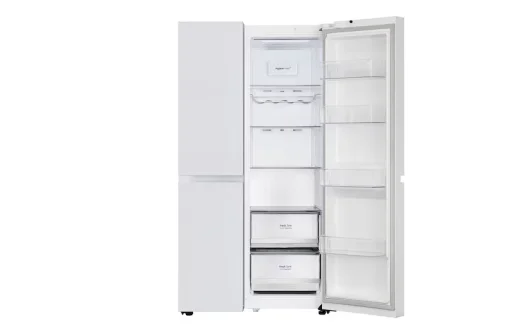 LG B257 DLW3 3-Star (BEE) Side-By-Side, Frost-Free Refrigerator - 650 Litres, Linen White (Premium Glass Door)