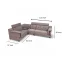 Camel Corner Sofa W.S 2+2+1+c 5 Seater L Shape Sofa - Upholester Pine Wood, Beige