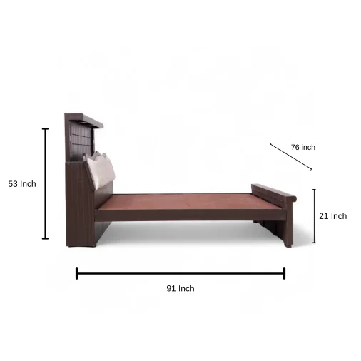 CHOCOLATE BOX COT 6 1 4X6 Beds - Engineered Wood, Brown