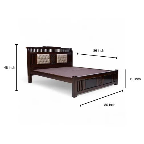 CITRA WOODEN COT 72X78 Beds - Teak Wood, Teak