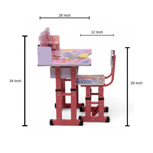Bd - 01 baby desk - pink clr