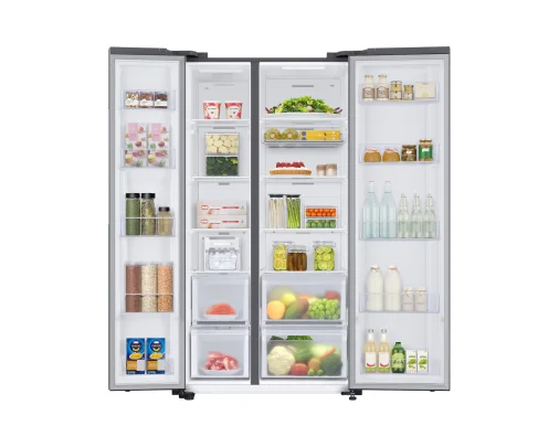 Samsung RS76CG 8113 SL HL 3-Star Side By Side Frost Free Refrigerator - 655 L, Silver
