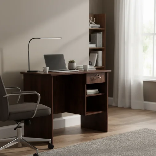 Computer table heavy door