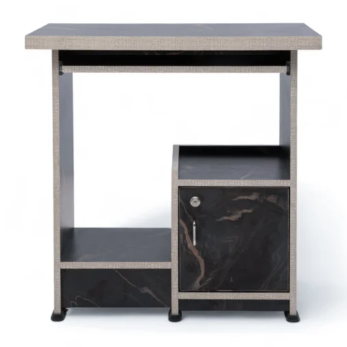 Computer table heavy door