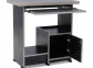 Computer table heavy door