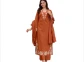 ANNI Designer Pure Cotton Embroidered Kurta Set for Women | Rust Orange Kurta with Pants & Dupatta | Floral Neck & Hem Embroidery | Cotton Kurta Set for Women | 10 Colour Options Available
