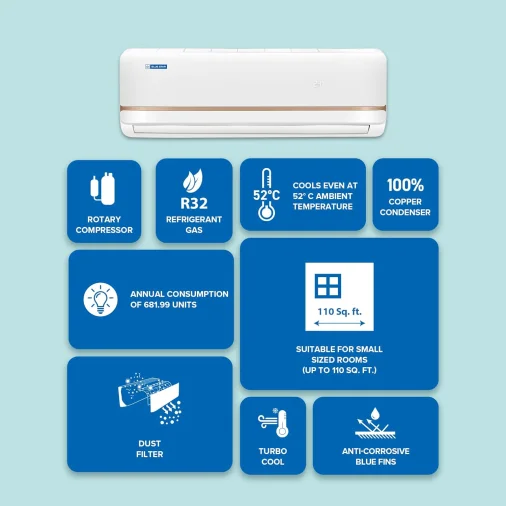 Blue star a/c fa212txu 1.0ton 2*inv