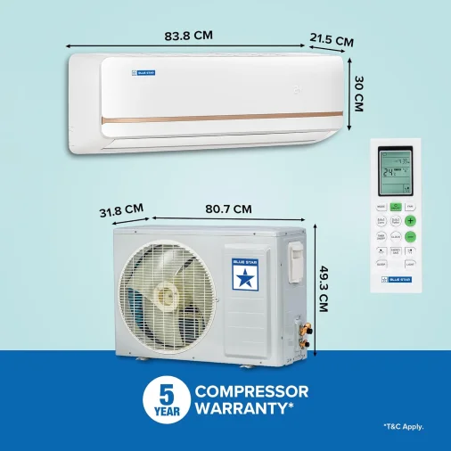 Blue star a/c fa212txu 1.0ton 2*inv