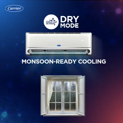 Carrier a/c 18k indus dxi hyb 1.5ton 3* inv