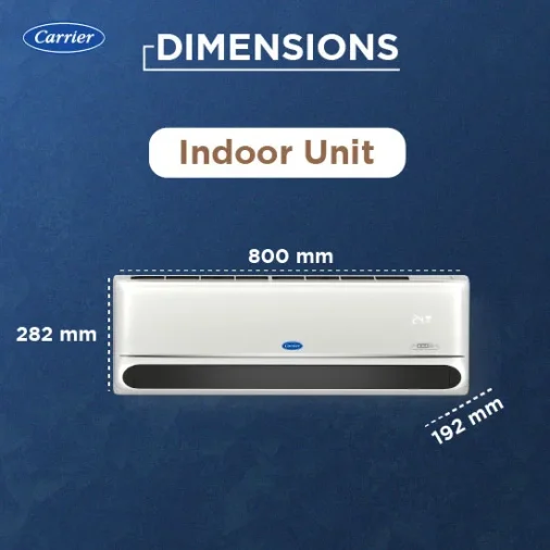Carrier a/c 18k indus dxi hyb 1.5ton 3* inv