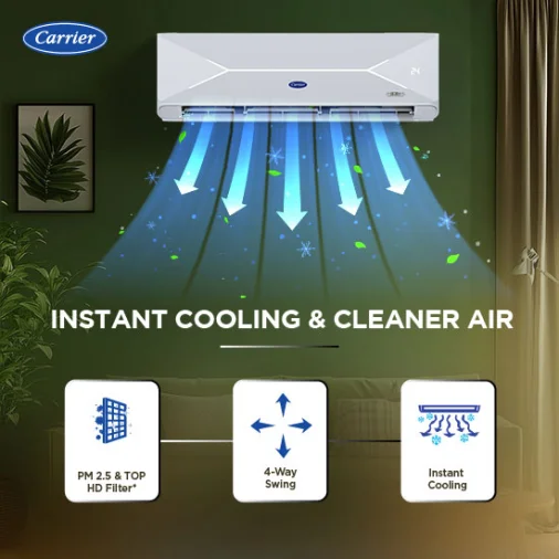 Carrier 19K XPERT LUMO GXI 1.5TON 5*INV Split Air Conditioner 5 Star Split AC