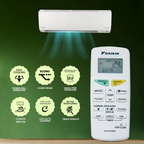 Daikin a/c atkm50xv16 1.50ton 5*inv