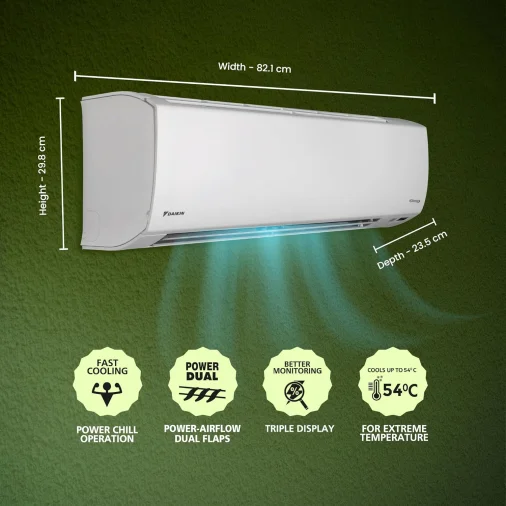 Daikin a/c atkm50xv16 1.50ton 5*inv