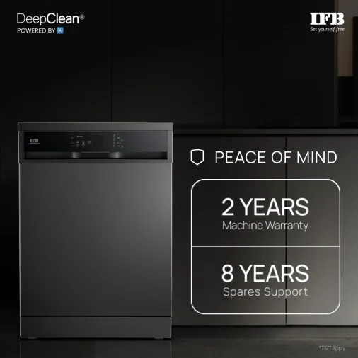 Ifb D W NEPTUNE VX14 Dish Washer - Dark Silver