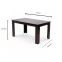 Dining Table Only 7268 Rectangular Dining Table Set - Solid Wood, Black Tempered Glass, Antique Brown