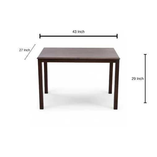 Dining Table 28023 Rectangular Dining Table Set - Rubberwood, Wenge Colour