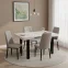 Dining Table 6889 Rectangular Dining Table Set - Rubberwood, Cream and Black Colour