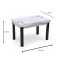 Dining Table 6889 Rectangular Dining Table Set - Rubberwood, Cream and Black Colour