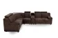 Dream Corner Sofa Set (2+2+1+c) 6-Seater L Shape Sofa - Upholstered with Pine Wood, Brown