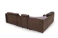 Dream Corner Sofa Set (2+2+1+c) 6-Seater L Shape Sofa - Upholstered with Pine Wood, Brown