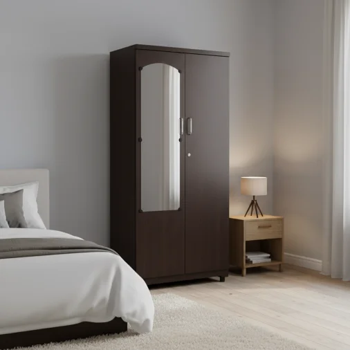 GJC 6X3 BERO MIRROP Wardrobes - Engineered Wood, Brown