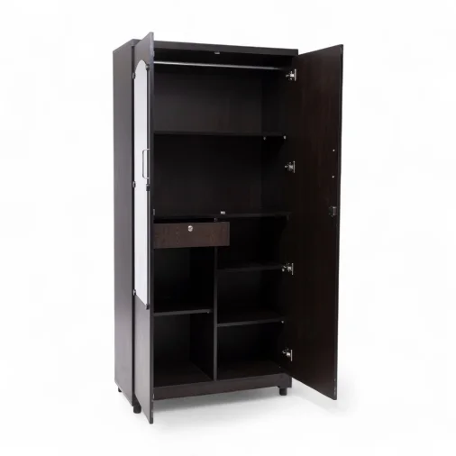GJC 6X3 BERO MIRROP Wardrobes - Engineered Wood, Brown