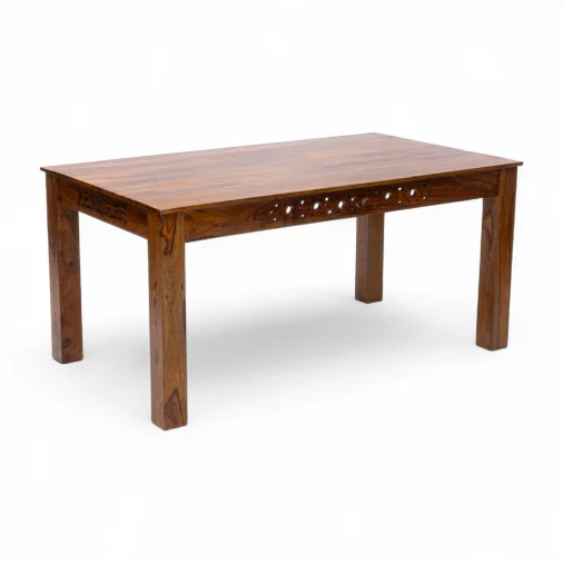 Jazz Table Rectangular Dining Table Set - Sheesham Wood, Teak Color (Model 202569)