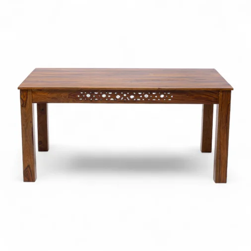Jazz Table Rectangular Dining Table Set - Sheesham Wood, Teak Color (Model 202569)