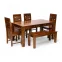 Jazz Table Rectangular Dining Table Set - Sheesham Wood, Teak Color (Model 202569)