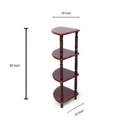 MONO 4 STEP Corner Stand - Mahogany, Triangle