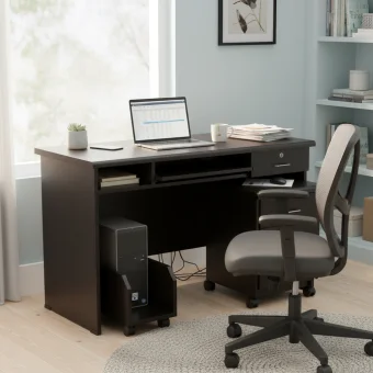 N.d.f 1202 com table cabinet +cpu tralley