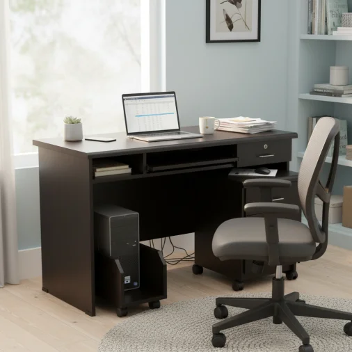 N.d.f 1202 com table cabinet +cpu tralley