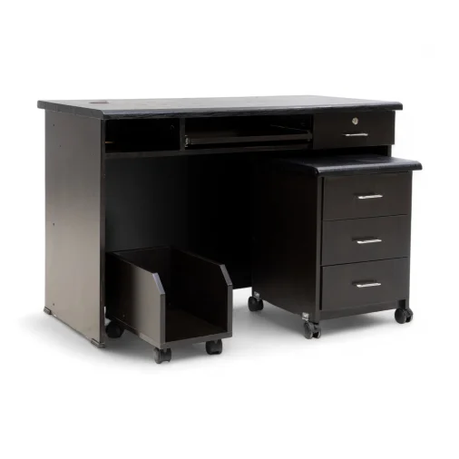 N.d.f 1202 com table cabinet +cpu tralley