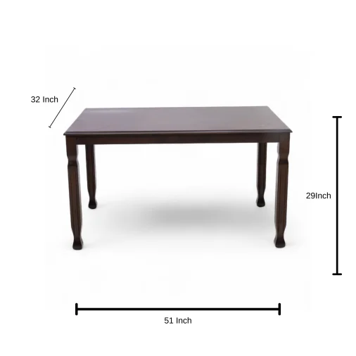 P.P 28102 Dining Table Rectangular Dining Table Set - Rubberwood, Wenge Colour