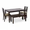 P.P 28102 Dining Table Rectangular Dining Table Set - Rubberwood, Wenge Colour