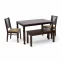 P.P 28102 Dining Table Rectangular Dining Table Set - Rubberwood, Wenge Colour
